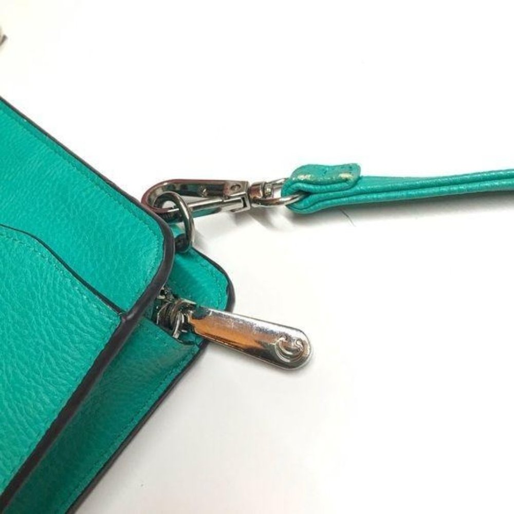 Women´s crossbody clutch wallet purse handbag unbranded green small vegan - Picture 4 of 8